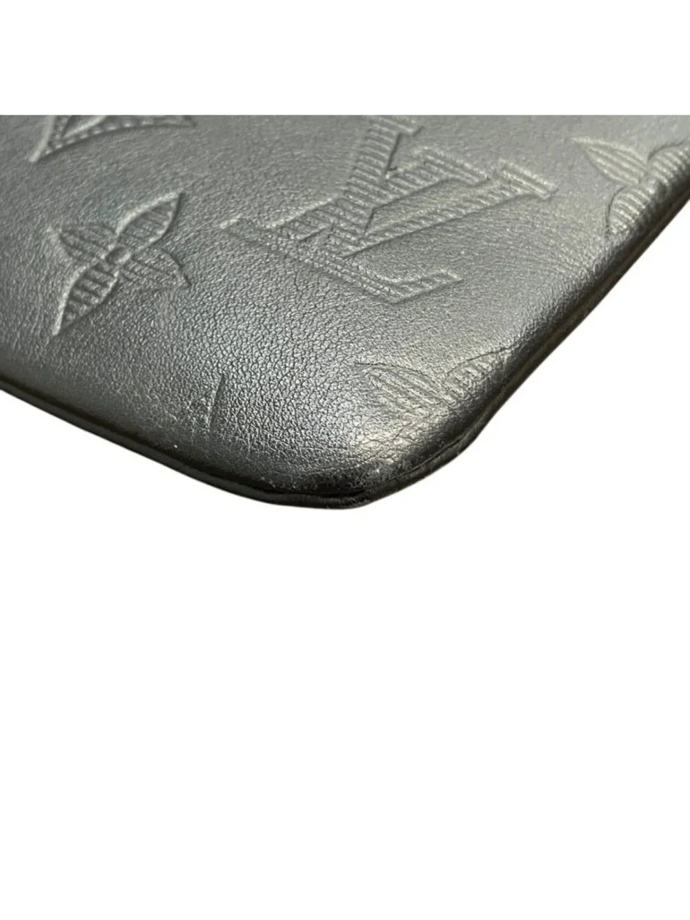 Louis Vuitton Pochette Discovery Monogram Shadow Clutch Leather